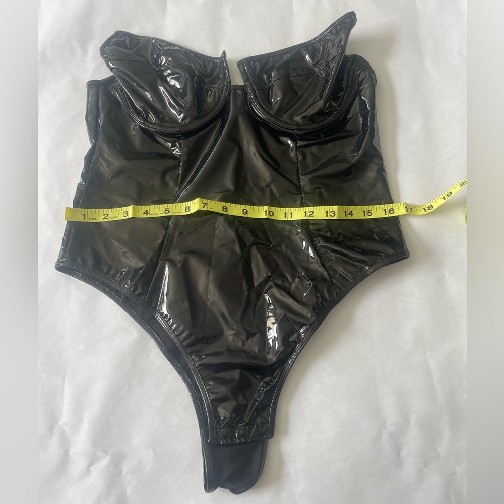 Black PU Bodysuit - Picture 4 of 6